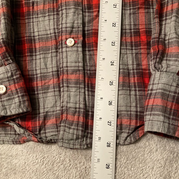 Gustin Mens Button Down Plaid Flannel Large Long Sleeve Cotton Made in USA Read - Picture 7 of 9
